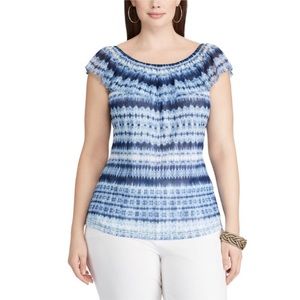 NWT Chaps Off Shoulder Ruffle Tank Top